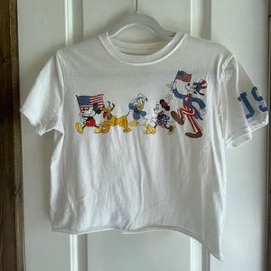 Disney ‘USA’ Mickey Mouse & Crew Crop Top